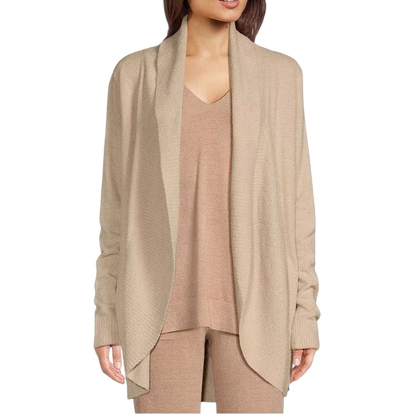 NEW Barefoot Dreams Cozychic Lite Circle Cardigan In Camel...
